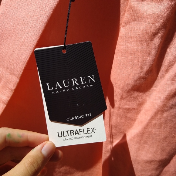 NWT Men's Lauren Ralph Lauren Ultraflex 100% Linen Lassiter Coral Blazer - Picture 3 of 16